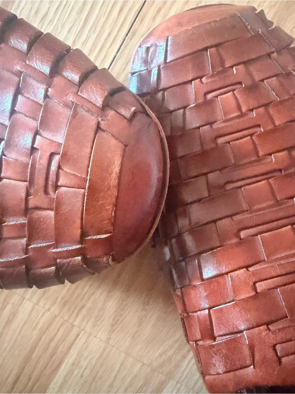 Men's Shoes Size 12 Hand Woven Braided Brown Leather Nordstrom Handwoven